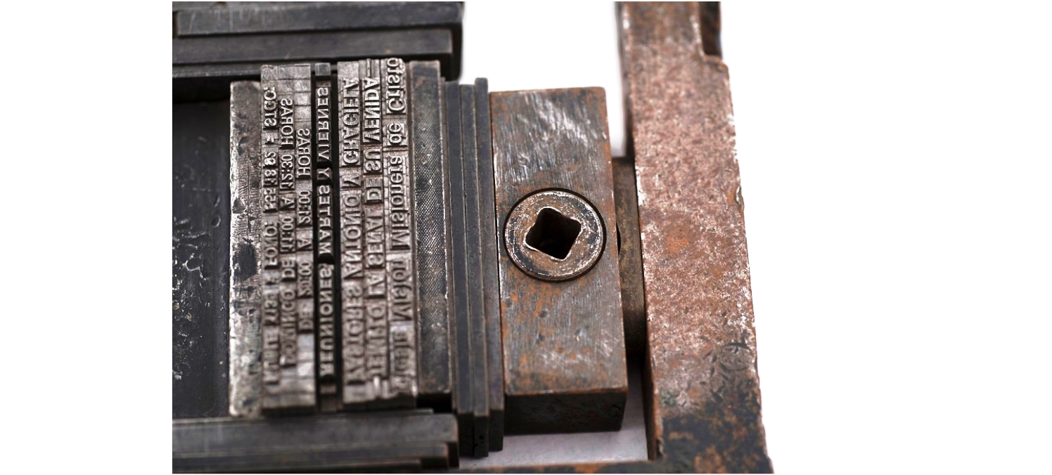 Plancha tipográfica - detalle